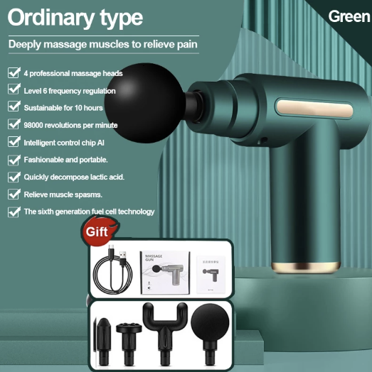 Supplier photograph of the green massage gun